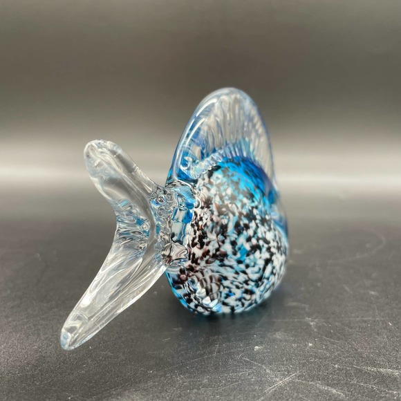 Art Glass Fish Paperweight Murano Style Tropical Fish Glass Figurine - Picture 5 of 12